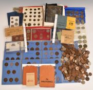 An amateur collection of largely UK coinage, some overseas with a little silver content, mostly in