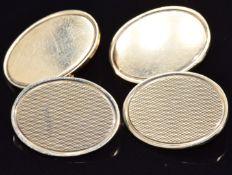 A pair of 9ct gold cufflinks by Walker & Hall, 10.2g