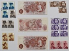 Consecutive pair Fforde ten shilling notes in uncirculated condition, together with a clean
