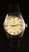 Rolex Oyster Royal gentleman's wristwatch ref. 6444 with blued centre seconds hand, silver hour