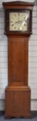 Circa George III 8 day longcase clock with Salisbury to painted Roman dial, secondary seconds and