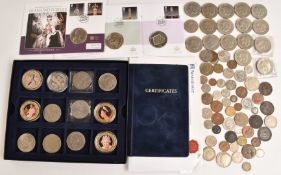 A collection of Westminster crowns etc together with sundry, largely UK coinage, including