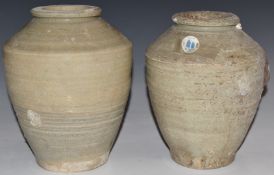 Two Chinese Kangxi period celadon glazed vases from the Vung Tau cargo, with original Christie's