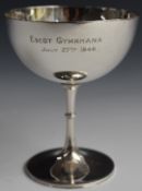 Victorian hallmarked silver goblet or pedestal bowl, Sheffield 1900, maker Atkin Brothers, height