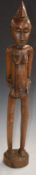 African tribal Yoruba carved fertility / maternity figure of elongated form, H72cm