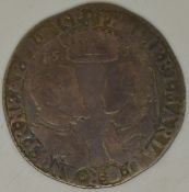 Phillip and Mary 1554 silver shilling
