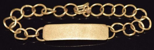 An 18ct gold identity bracelet, 6.7g