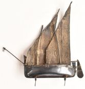 Silver model of a sailing boat, marked to keel 925, length 18cm, weight 79g