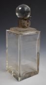 George V Hukin & Heath hallmarked silver mounted cut glass decanter with locking collar,