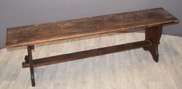 Jointed oak/elm bench, L162cm