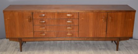 Retro McIntosh or similar sideboard, W214 x D47 x H74cm