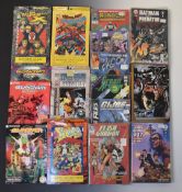Eighteen complete comic mini series by various publishers, titles include Robocop, Batman vs