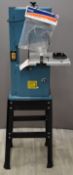 Clarke bandsaw on stand with extra Draper blade