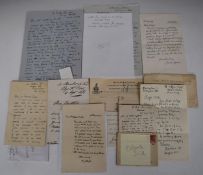 Autograph letters to include Giovanni Costa (1826-1903 Italian painter), Thomas Brock (1847-1922