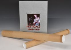 Freddy Bannister / Knebworth / Bath Festivals - Box containing 13 CDs, photographs, badges,