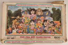 Alan Aldridge designed Beatles Illustrated Lyrics 800 piece puzzle by Philmar, with original box,