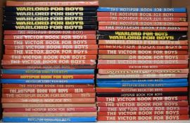 A collection of forty-nine Hotspur, Warlord and Victor annuals.