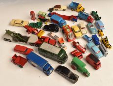 Thirty-eight Corgi, Dinky, Matchbox and similar diecast model vehicles and accessories including