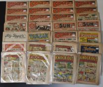 Over one-hundred vintage comics mostly 1940's & 50's, titles include Comet, Sun Comic and Tarzan,