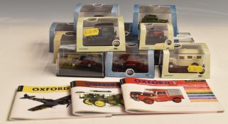 Thirteen Oxford Diecasts 1:76 scale diecast model vehicles including Commercials, Military,