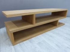 John Lewis modern coffee table with storage under, W120 x D40 x H36cm