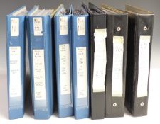 Seven large format cover albums with some mint stamps and coin covers, five of the albums RAF