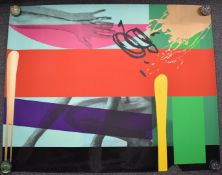 Bruce McLean (b1944) signed limited edition (26/40) screen print including a hand and nude legs