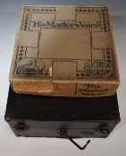 Columbia no 202 c1930 portable wind up gramophone, together with a small quantity of 78rpm records