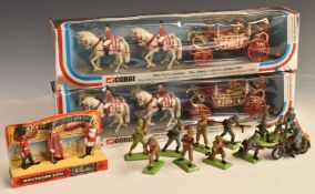 Two Corgi The Queens Silver Jubilee 1977 diecast vehicles No.41 together with Britains Ltd