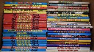 Forty-two Beano annuals and spin off compilations including some 1950's examples.