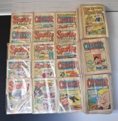 Over two hundred and twenty British humour comics, titles include Sparky, Spike, Cracker and Hoot,