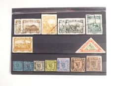 1861 Bergdorf mint set plus 4 schilling used Michel 2012 catalogue nos 1-5, plus local animal set