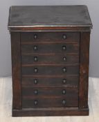 Apprentice / miniature mahogany Wellington chest, W41 x D28 x H51cm