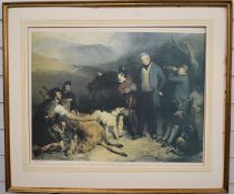 After Sir Edwin Landseer limited edition (148/300) print 'Death of a Hart in Glen Tilt', 49 x