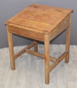 Child's pine desk, W50 x D61 x H76cm
