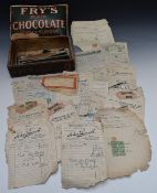 A quantity of c1910-1920's farming related receipts from companies in Yate, Frampton Cotterell,