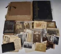Two c1920s photograph albums of portraits and topographical themes to include India, Clyde and