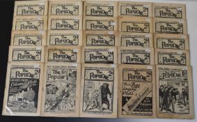 Twenty-seven issues of 'The Popular' comic, most complete with free gifts.