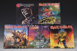 Iron Maiden - 7 singles including The Angel and The Gambler (pic disc), The Number Of The Beast (red