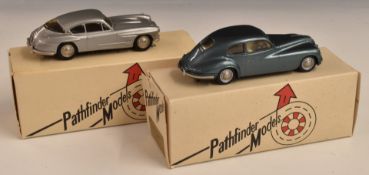 Two Pathfinder Models 1:43 diecast model cars PFM No1 Jensen 541R 1957 and Bristol 401 1952 P.F.M.3,