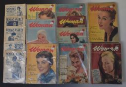 Thirty-seven women's magazines comprising 29 Woman and eight Woman's Weekly, some with free gifts.
