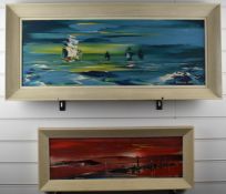 George Richard Deakins (1911-1982) two oil on board maritime studies, both signed, one dated 68,