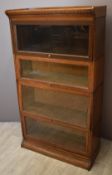 Globe Wernicke style oak five section glazed bookcase W87 x D36 x H158cm