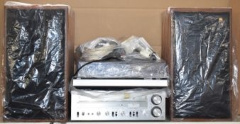 Technics SL3200 record deck / turntable, stereo receiver and speakers