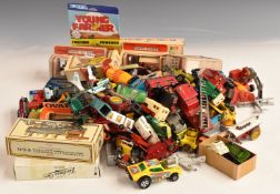 Over 100 mainly Matchbox diecast model vehicles including Merryweather Fire Engine, Foden