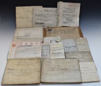 Portfolio of deeds and documents from the 19th/ early 20thC including a mortgage dated 26th November