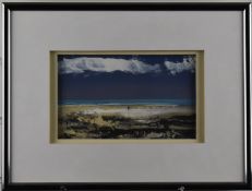 John Cleal (Welsh 1929-2007) oil 'Beach of Their Own', signed lower left, 14 x 22cm, in modern