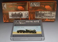 Three Keyser GWR locomotive kits 2-8-0/ 2-8-2 42xx/72xx tank, 0-6-0T 5700/8750 tank and 4-4-0 L3