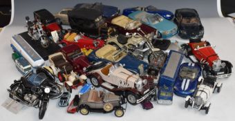 A quantity of Maisto, Burago, Franklin Mint and other 1:18 and similar scale diecast vehicles