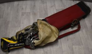 A set of Ping golf irons, King Cobra and Rossa irons